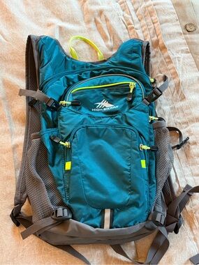 Never Used | High Sierra Teal Backpack with Lime Accents